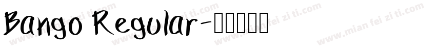 Bango Regular字体转换